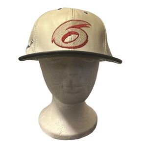 VINTAGE 90s Nascar #6 Mark Martin Roush Racing Leather Trucker Baseball Cap